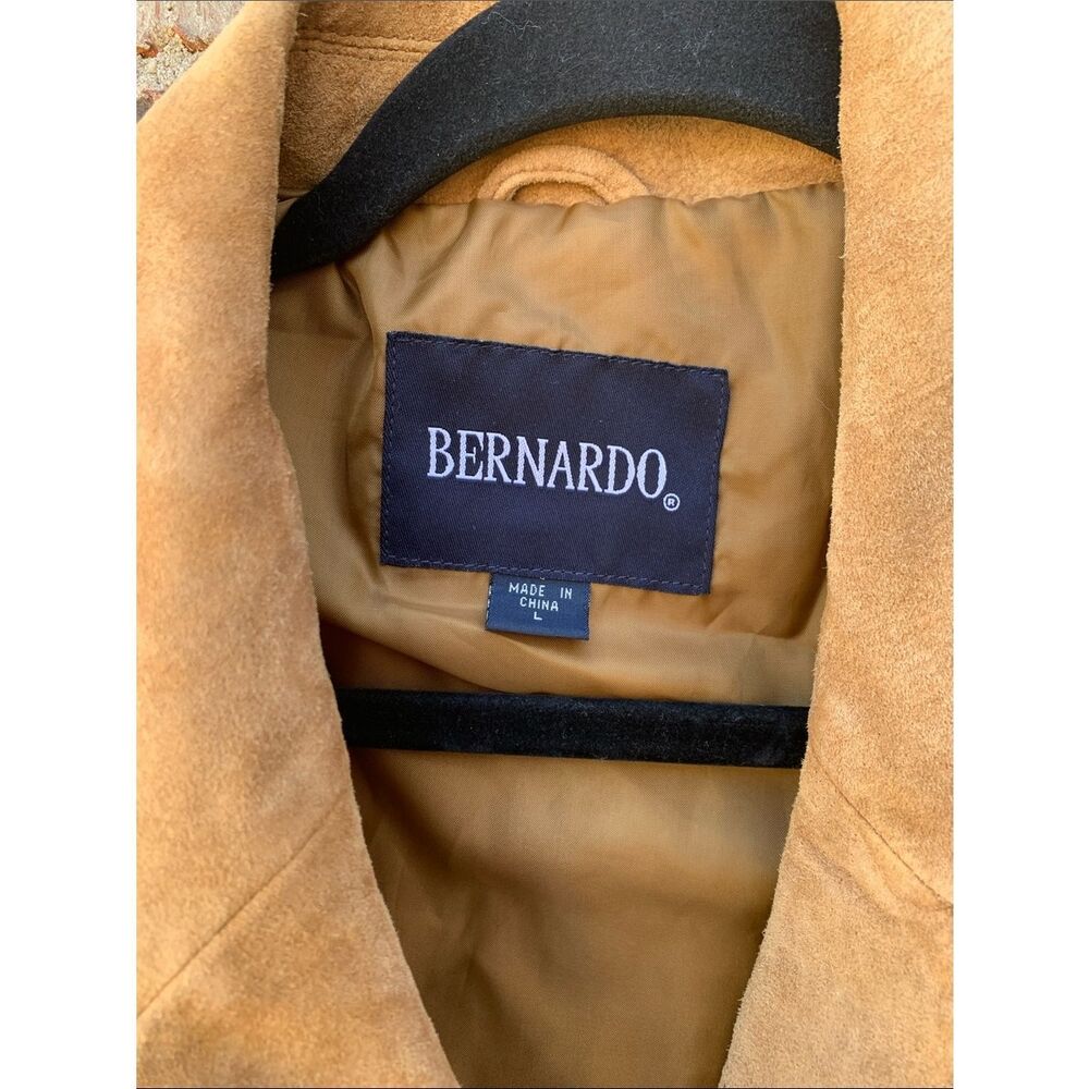 Take 50% OFF- Bernardo Genuine Leather Suede Trench Coat in Tan, Size-L - Picture 6 of 14